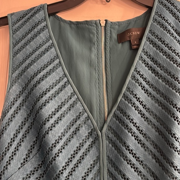 J.Crew Eyelet Stripped aline Dress - Picture 3 of 4